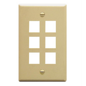 Face Plate 6 Port Ivory ICC