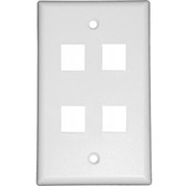 Face Plate 4 Port White