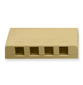 Surface Mount Box 4 Hole Ivory (Elite style)