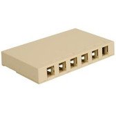 Surface Mount Box 6 Hole Ivory