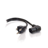 Power Cord 14' UL NEMA 5-15P To IEC320-C13R (90°) PC To Wall