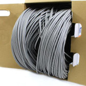 CAT5E Plenum 4 Pair 350MHz Solid (Bare Copper), Gray, 1000' Per Box