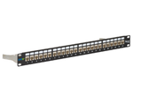 Patch Panel CAT6A 10G FTP STP Shielded 24 Port 1U Rack Mt. (Includes 24 CAT6A  Jacks IC1078S6A0)