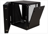 12U Wall Mount Swing Out Enclosure, 24" Depth, 132 LB Load Capacity