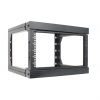 6U Wall Mount Open Frame Rack – Front Swing Out 15.5"H x 21.65"W x 18"-30"D 66 LBS RATED