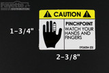 Pinch Point Warning Decal / Sticker