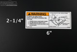 "Safety Chain Instructions" Trailer Warning Sticker