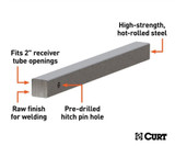 Raw Steel 2"x2" Solid Steel Hitch Bar - 24"