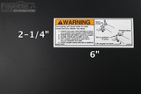 "Coupling Instructions" Trailer Warning Sticker