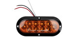 6.5" LED Oval Stop Turn & Tail Light - Surface Mount - Amber