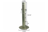 Drop Leg Jack Foot for Ram Jacks - 13-1/4" High Zinc Plated