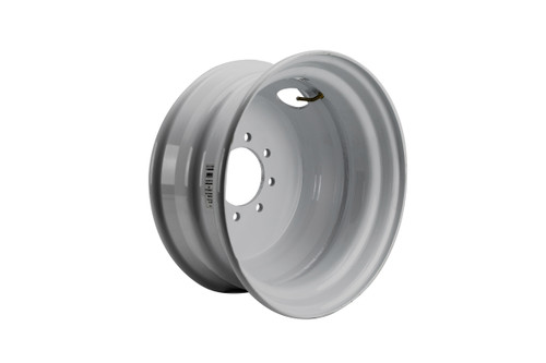 17.5" Tandem Dual Steel White Rim 8-lug on 6.5" - 4.75" pilot