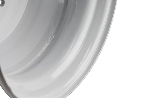 17.5" Tandem Dual Steel White Rim 8-lug on 6.5" - 4.75" pilot