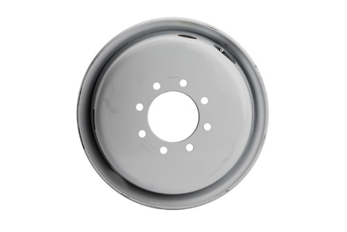 17.5" Tandem Dual Steel White Rim 8-lug on 6.5" - 4.75" pilot