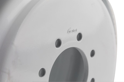 17.5" Tandem Dual Steel White Rim 8-lug on 6.5" - 4.75" pilot