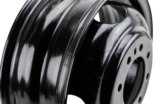 16" Tandem Dual Black Steel Rim 8-lug on 6.5" - 4.75" Pilot