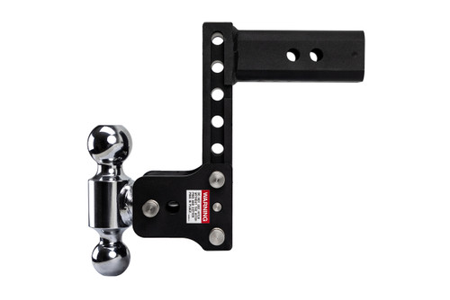2-1/2" 7" Drop Adjustable 2-Ball Mount - 14.5K Rated - Black