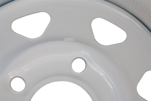12" White Spoke Wheel 5-lug on 4.5"