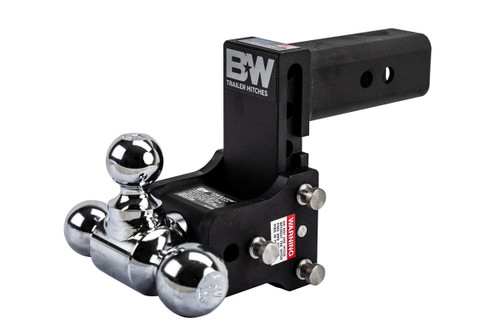 2-1/2" 5" Drop Adjustable 3-Ball Mount - 14.5K Rated - Black