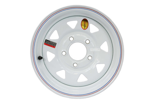 13" White Spoke Wheel 5-lug on 4.5"