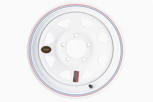 14" White Spoke Wheel 5-lug on 4.5"