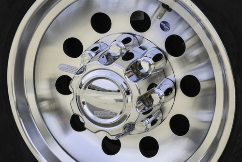 Snap-on Polished Finish Center Hub Cap for 16" - 17.5" Aluminum Wheel