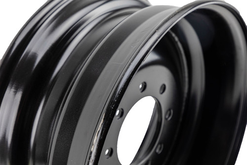 17.5" Steel Black Solid Rim 8-lug on 6.5" - 6,005 lbs