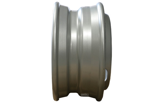 17.5" Tandem Dual Steel Silver Rim 8-lug on 6.5" - 4.75" pilot