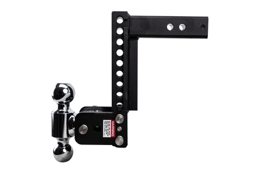 9" Drop Adjustable 2-Ball Mount - 10K Rated - Black