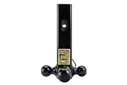 2-1/2" Cushioned 3-Ball and Pintle Hook Combo Straight Mount-10,000 lbs.
