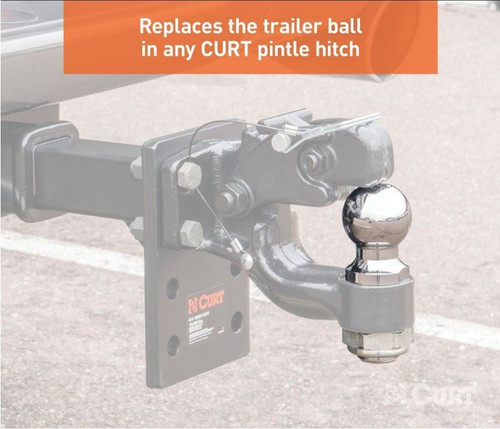 16,000 lb. 2-5/16" Chrome Plated Pintle Ball with1-1/4"