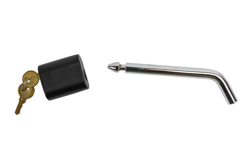 1/2" Receiver Lock for 1-1/4" receivers - Chrome