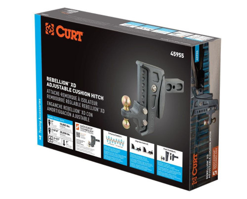 2-1/2" Adjustable Cushion Ball Mount 2-5/16" & 2" - 20,000 lbs.