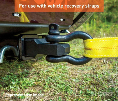 2-1/2" receiver tow hook 3/4" shackle - 13,000 lbs.