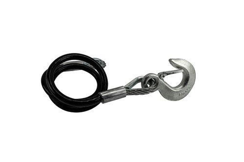 1/2" by 40" Coiled Trailer Safety Cable rated at 12,000 lbs. GVWR