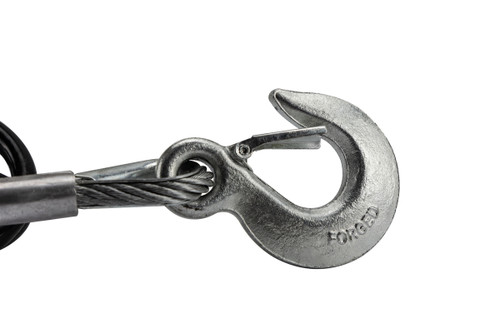 1/2" by 40" Coiled Trailer Safety Cable rated at 12,000 lbs. GVWR