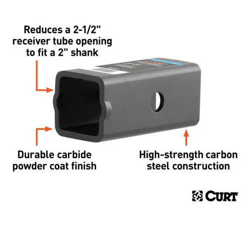 2-1/2" to 2" Steel Hitch Reducer Sleeve