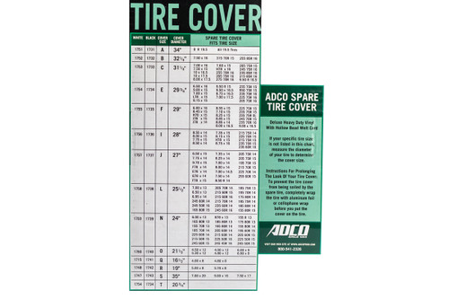 Adco 16"/16.5" Spare Tire Cover - Black