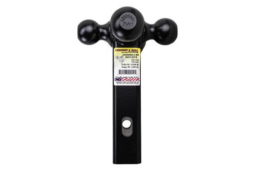 Cushioned 3-Ball and Pintle hook Combo Straight Mount-10,000 lbs.