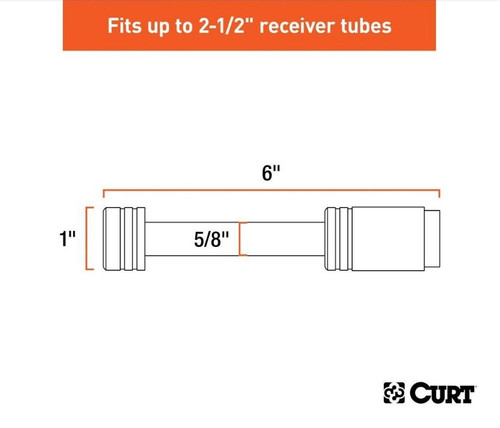5/8" Receiver Lock for 2"or 2-1/2" receivers - Stainless