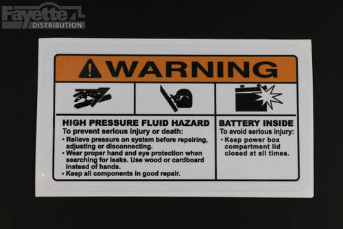 Battery Warning Decal / Sticker