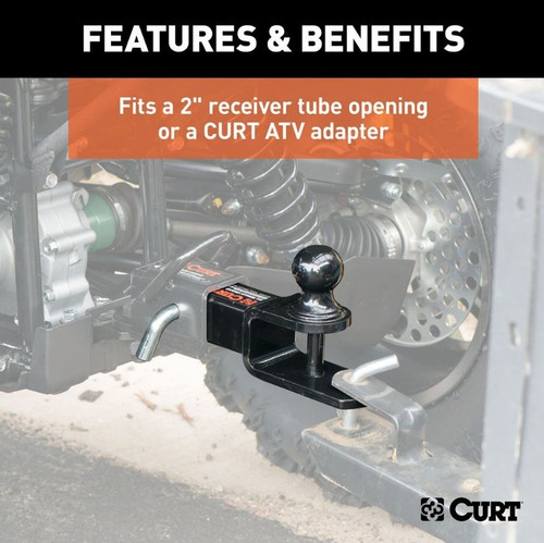 3 in 1 ATV Ball Mount Kit with 2" shank and 2" ball