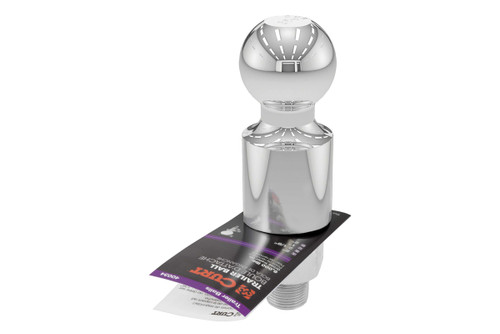 6,000 lb. 2" Chrome Plated 2" Rise Trailer Ball 1"x2-1/8" Shank