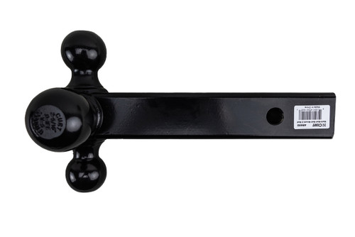 3-Ball 2" Receiver Solid Straight Mount 1-7/8", 2" and 2-5/16" Balls - 10,000 lbs. - Black