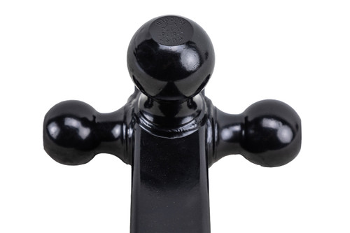 3-Ball 2" Receiver Solid Straight Mount 1-7/8", 2" and 2-5/16" Balls - 10,000 lbs. - Black