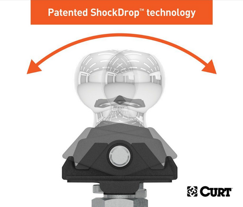 Rockerball 7,500 lb. 2" Chrome Plated Trailer Ball 1" Shank