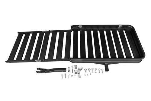 Black Aluminum Hitch Carrier with Ramp - 500 lbs.