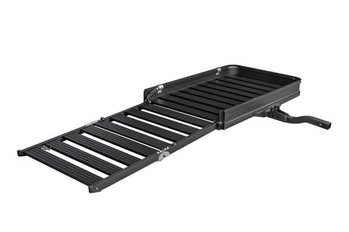 Black Aluminum Hitch Carrier with Ramp - 500 lbs.