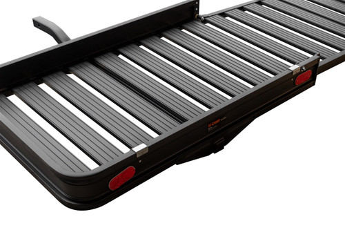 Black Aluminum Hitch Carrier with Ramp - 500 lbs.