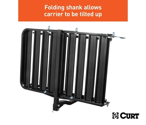 Black Aluminum Hitch Carrier with Ramp - 500 lbs.